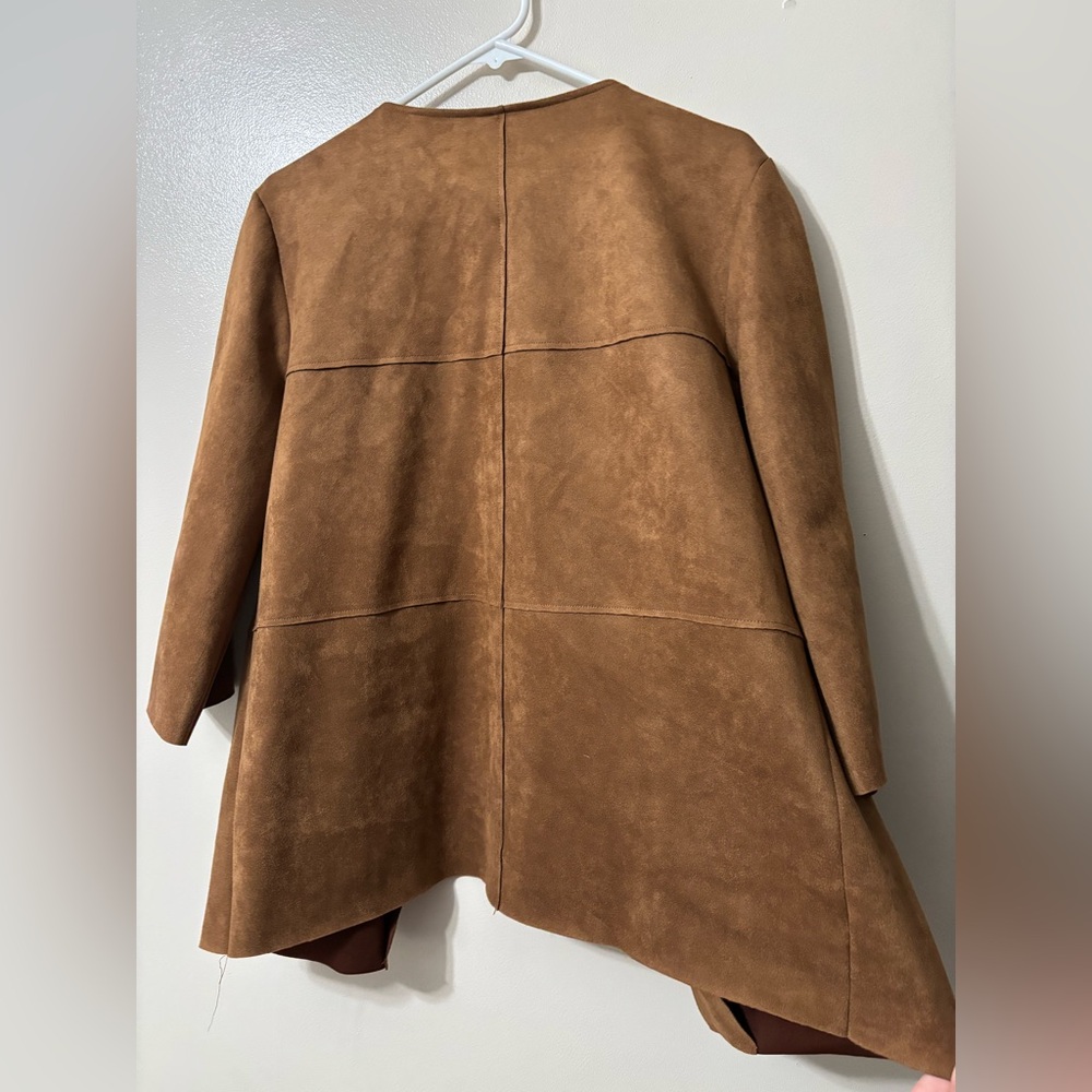 Ruby Rd. Jacket/Shacket. Light Brown Suede Look - image 5